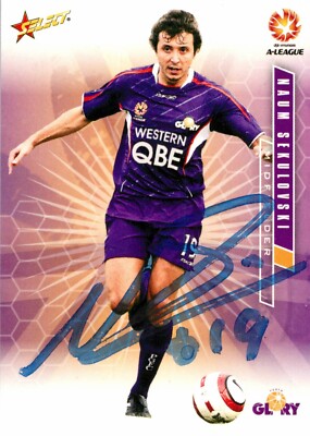 Signed 2007 2008 Perth Glory A-League Select Card - Naum Sekulovski