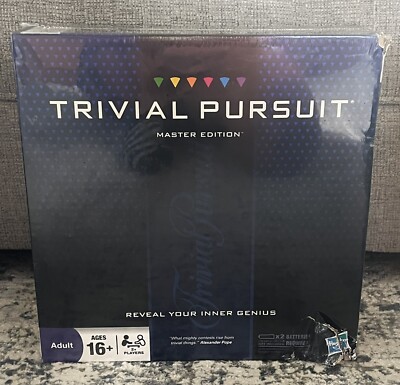 Trivial Pursuit Master Edition Board Game Hasbro Adults Ages 16+ NEW Damaged Box