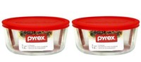 Pyrex Storage Plus 7-cup Round Storage Dish With Red Plastic Cover Pack Of 2 Con on sale Pyrex Storage Plus 7-cup Round Storage Dish With Red Plastic Cover Pack Of 2 Con on sale