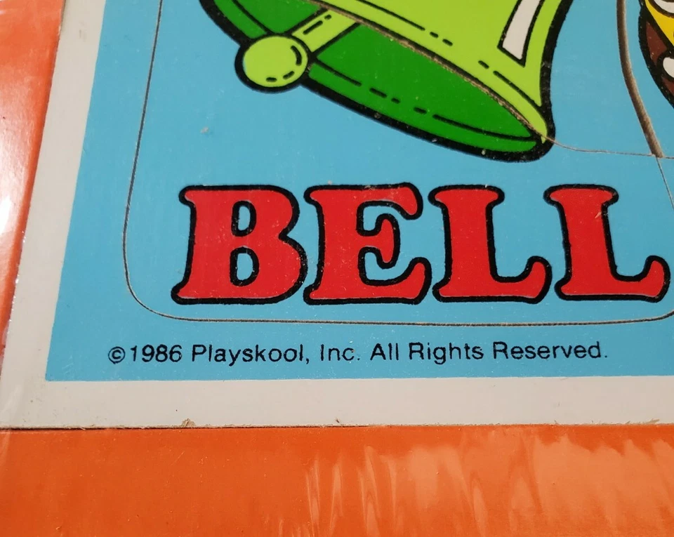 Playskool Easy Puzzle Real Woodboard VTG 1986 "Things That Begin With B" Sealed! - Image 2 of 3
