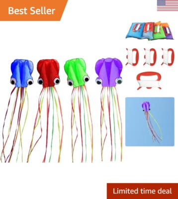 #ad Set of 4 Large 157.5quot; High Cartoon Big Round Eyes Octopus Kites with Colorful... $49.90