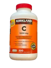 Kirkland Signature Vitamin C 1000 mg 500 Tablets Supports Immune System