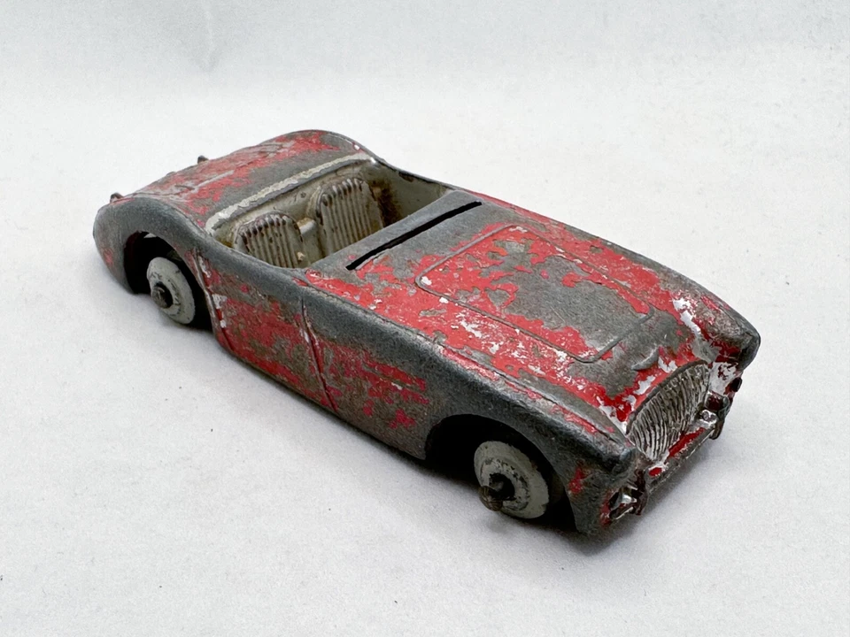 V РЕДКАЯ DINKYTOYS # 103 AUSTIN HEALEY 100 SPORTS TOURING КРАСНЫЙ/СЕРЫЙ ЛИТОЙ 1957 - Изображение 4 из 4
