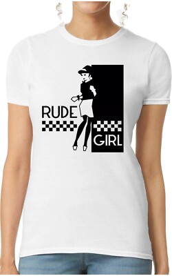 Rude Girl T-Shirt Ladies Ska Skinhead Tone Records Music Rock Cool Women  Tee Top UK
