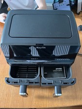 Keplin 9L Dual Basket Air Fryer 1800W 10 Programmes Black w/ Manual