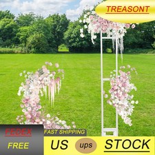 2m Iron Adjustable Height Wedding Arch Backdrop Stand Garden Arbor Frame