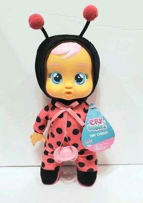New Cry Babies Ladybug Plush Tiny Cuddles Baby Doll 10'' LADY P67