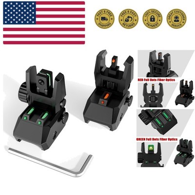 Dual Color Fiber Optic Sights for Short & Long Range Shooting - Tool-Free Design
