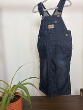 Vintage Levi's Dark Wash Denim Toddler Carpenter Style Overalls 18 Months