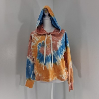 Madewell Free and Easy Cropped Tie-Dye Hoodie Womens Size Medium 90s Y2K 
