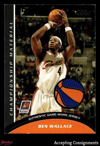 2009-10 Topps Championship Materials #CMBW Ben Wallace GAME USED JERSEY SUNS