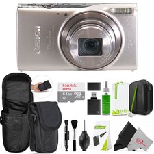 Canon PowerShot ELPH 360 HS A Digital Camera Silver Basic Camera Bundle
