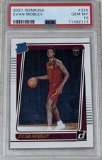 Panini 2021-22 Donruss Rated Rookie Evan Mobley PSA 10 Cavaliers Basketball