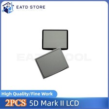 2PC For Canon EOS 5D Mark II LCD External Screen Tape Window Display Outer Glass