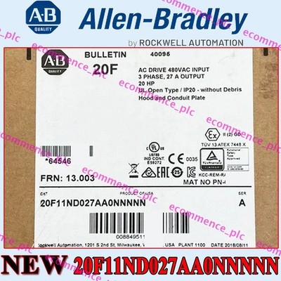 New NEW PLC 20F11ND027AA0NNNNN PowerFlex Air Cooled 753 AC Drive Free Ship