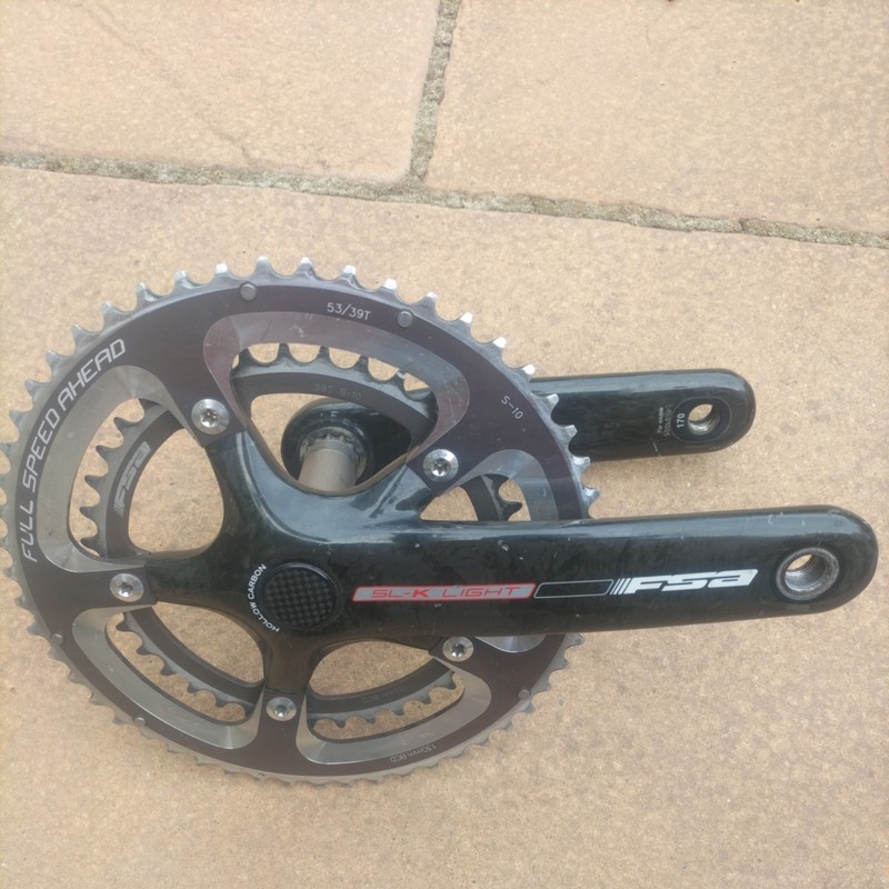 FSA SL-K LIGHT 10-Speed Carbon Chainset 170 53-39