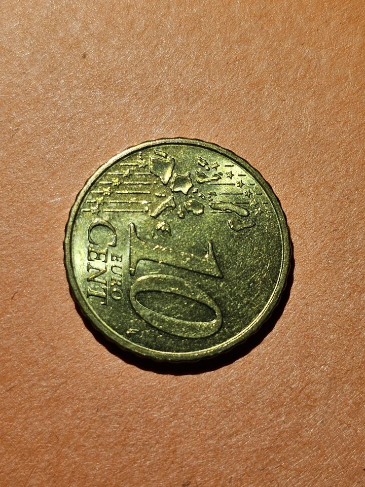 Centavo de 10 euros Alemania 2002-G con errores  Foto 4 de 4