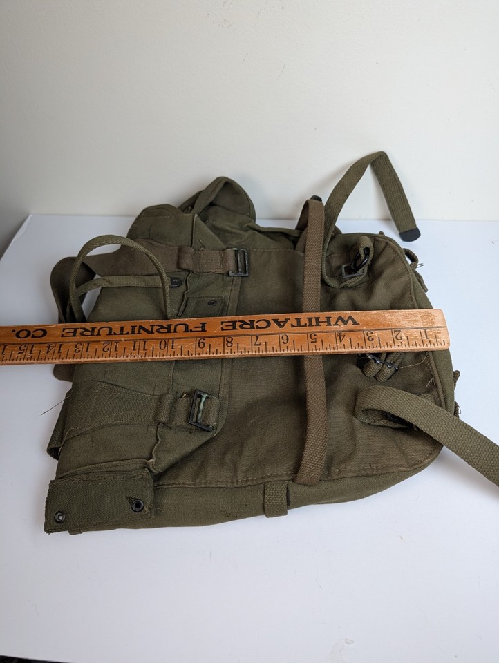 Vtg US Army Military WWII Field Pack Combat rucksack backpack no frame ...