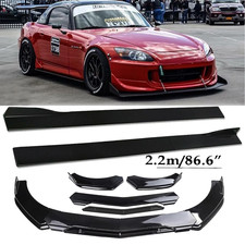 For Honda S2000 2000-2009 Glossy Black Front Bumper Lip Splitterside Skirts Kit For Honda S2000 2000-2009 Glossy Black Front Bumper Lip Splitterside Skirts Kit