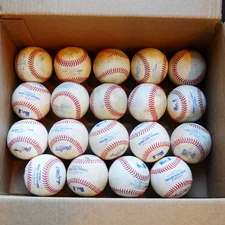Lot Of 19 Used Rawlings Real Official Major League And Minor League Baseballs