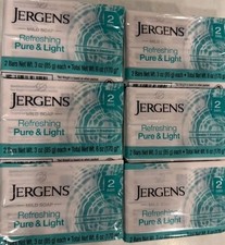 12 Jergens Mild Soap, Refreshing Pure And Light 12 bars total 3oz Free Ship