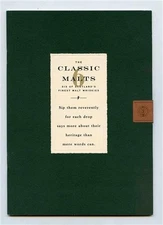 Classic Malts Booklet Glenkinchie Cragganmore Dalwhinnie Oban Talisker Lagavulin