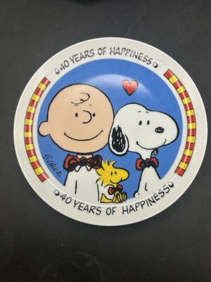 Willitts 1990 Peanuts Snoopy 40th Anniversary Plate - Limited Edition