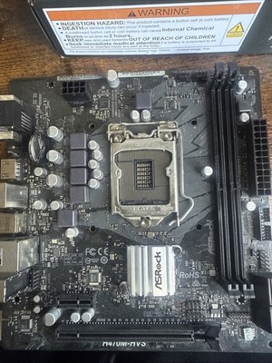 Asrock h470m-hvs LGA 1200 MATX MOTHERBOARD W/ I/O Shield