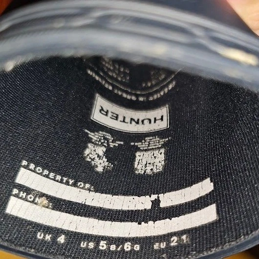 Hunter Kids Rain Boots Navy Blue Size 4 UK 5-6 US Toddler Rubber Waterproof - Image 3 of 4