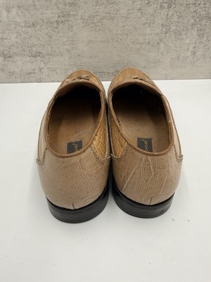Stacy Adams Genuine Snake Skin Tassel Loafers Mens 10.5 Tan  display picture 2