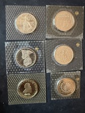 Konvolut 6x5 DM PP Gedenkm&uuml;nzen Polierte Platte im Original Blister; 1981-1986