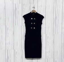 Banana Republic dress womens size 0 solid navy nautical sleeveless shift