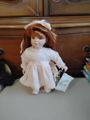 CUTE 11'' RED HEAD DUCKHOUSE PORCELAIN DOLL