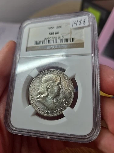 1956 Franklin Half Dollar MS66  NGC
