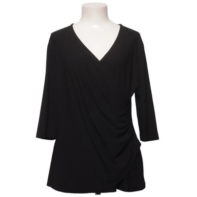 Al Paradise, Wickeltop, Größe: L, Schwarz, Polyester, Einfarbig, Damen #WFi