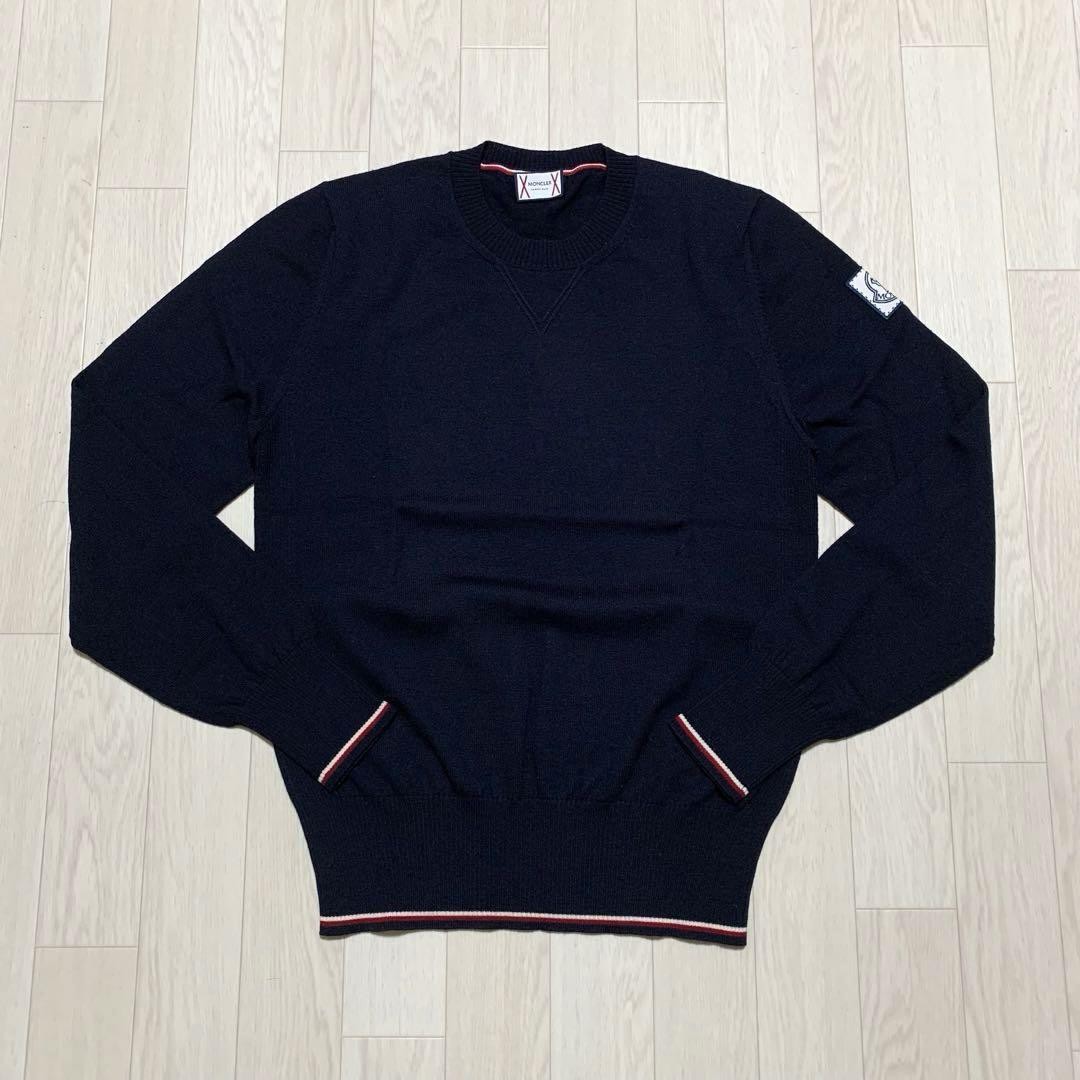 Moncler Gum Blue Knit Sweater Navy Size S 3P318