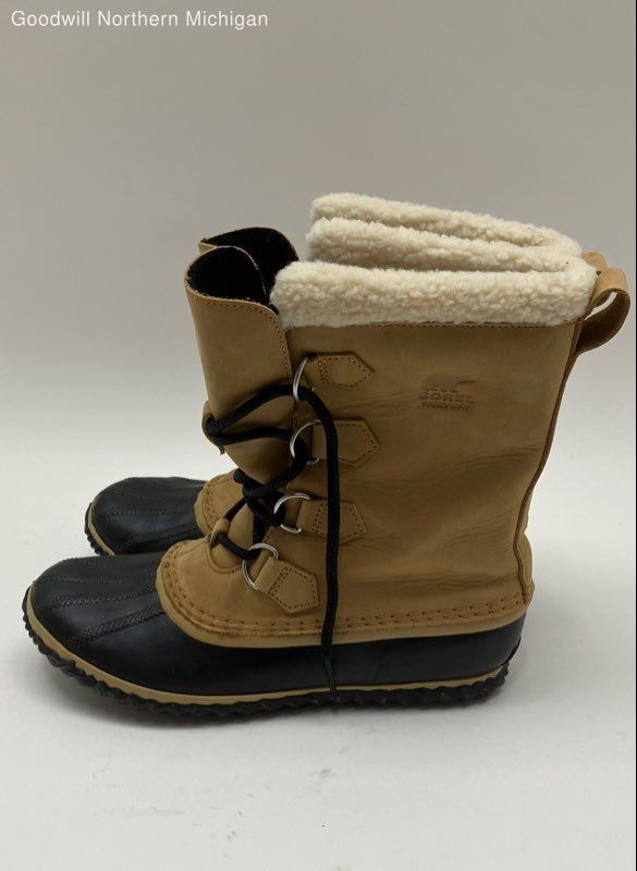 Sorel Tan/black Solid Winter Boot Boot Women 9.5 - image 6