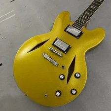 DG335 Semi hollow electric guitar gold maple body 6strings high quality