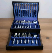 105 Pc Wm ROGERS PICKWICK Service for 16 Silverplate Vintage Flatware Set Case