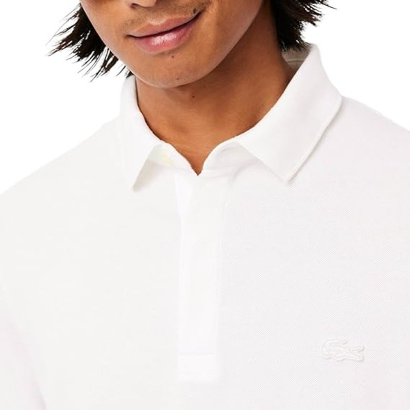 NWT New Lacoste Mens Large White Stretch Cotton Short Sleeve Paris Polo Shirt thumbnail 2