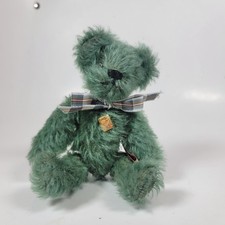 As Is Grisly Green Mohair Teddy Bear Collector Stuffed Plush Doll Toy 6"