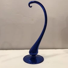 Blue 8” Glass Ornament Display Stand