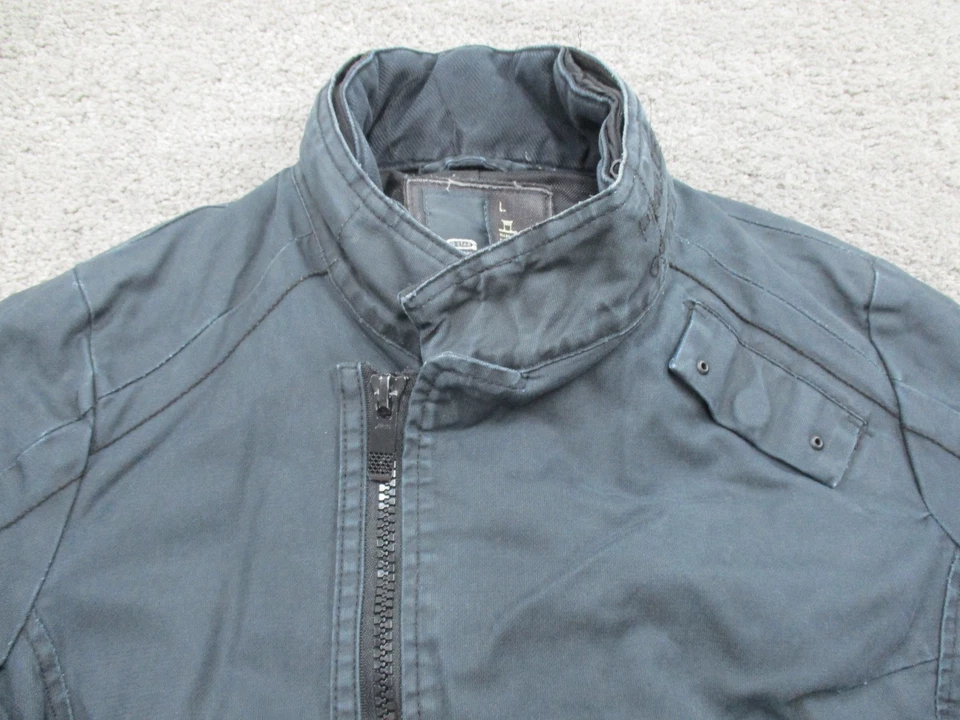 Chaqueta Bomber G-Star Original Grande Manga Larga Cremallera Algodón Forrada Azul Foto 2 de 4