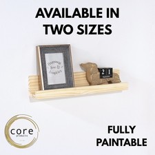 Mensola espositore per libri Core Dura, finitura naturale, pino massello - 48 cm o 58 cm