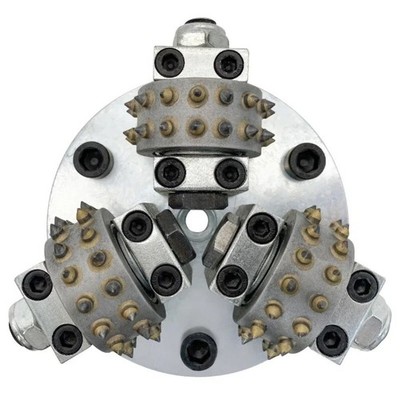 5 Inch Bush Hammer Disc Stone Granite Concrete 30 Pins 3 Rollers Grinding Wheel