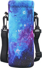 Neoprene Water Bottle Carrier Bag with Adjustable Shoulder Strap,Insulated