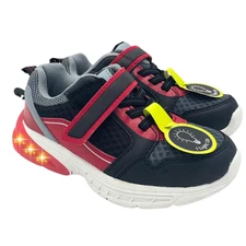 Athletic Works Boys Light Up Red Black Athletic  Shoes New With Tags - No Box