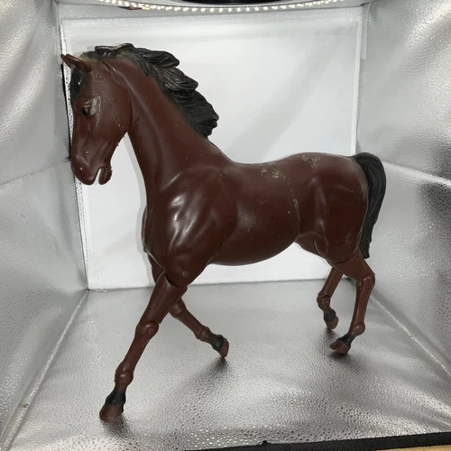 Vintage 1964 Marx Brown Horse With Moveable Head And Legs