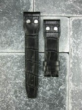 21mm Black Grain Leather Strap Rivet watch Band for IWC PILOT Top Gun Spitfire I
