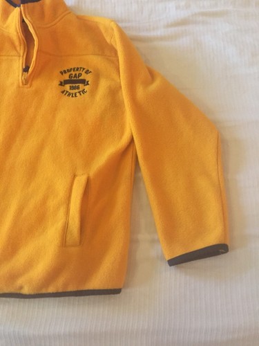 Gap Youth heavy fleece Sweatshirt Size XL/12 -Yellow - Picture 4 of 12
